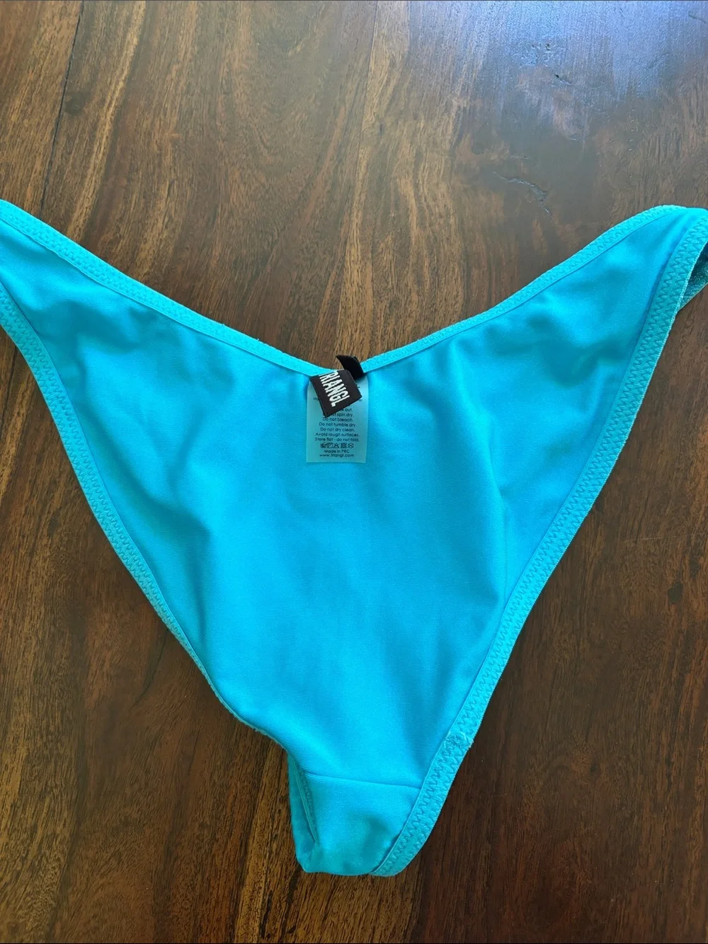 Sz M Triangl Swimwear Sparkly Blue Women’s Bikini Bottom